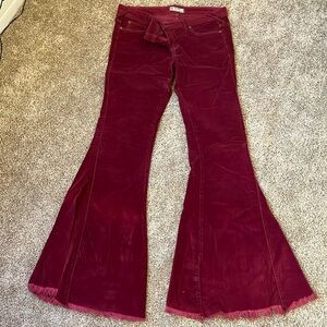 Free people maroon corduroy cords 29